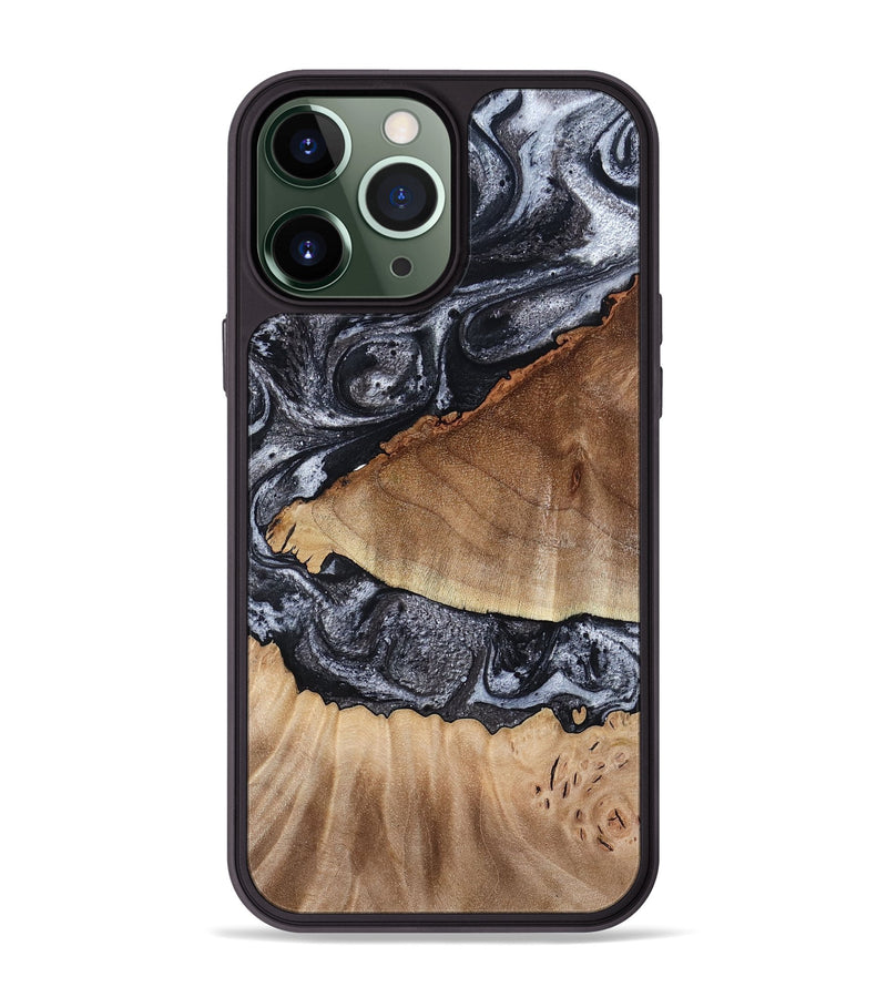 iPhone 13 Pro Max Wood Phone Case - Alta (Black & White, 791029)