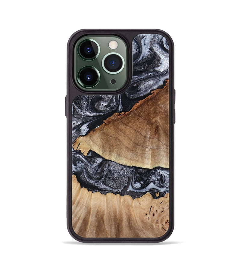 iPhone 13 Pro Wood Phone Case - Alta (Black & White, 791029)