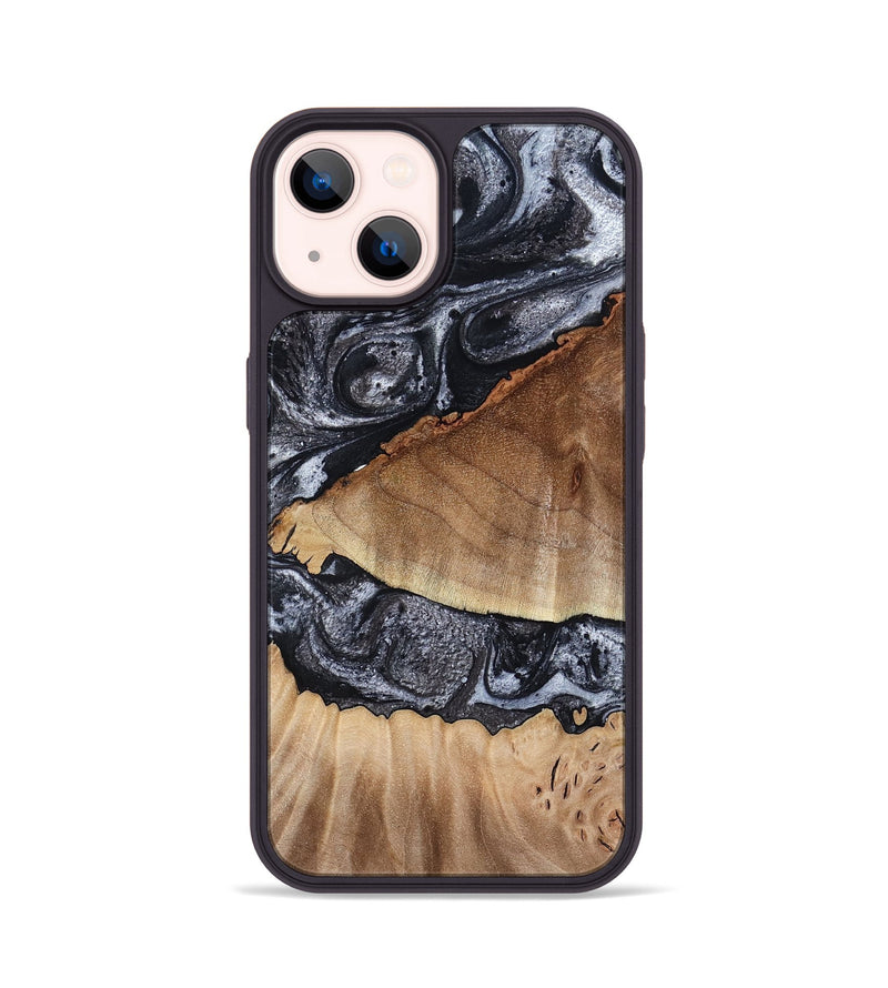 iPhone 14 Wood Phone Case - Alta (Black & White, 791029)