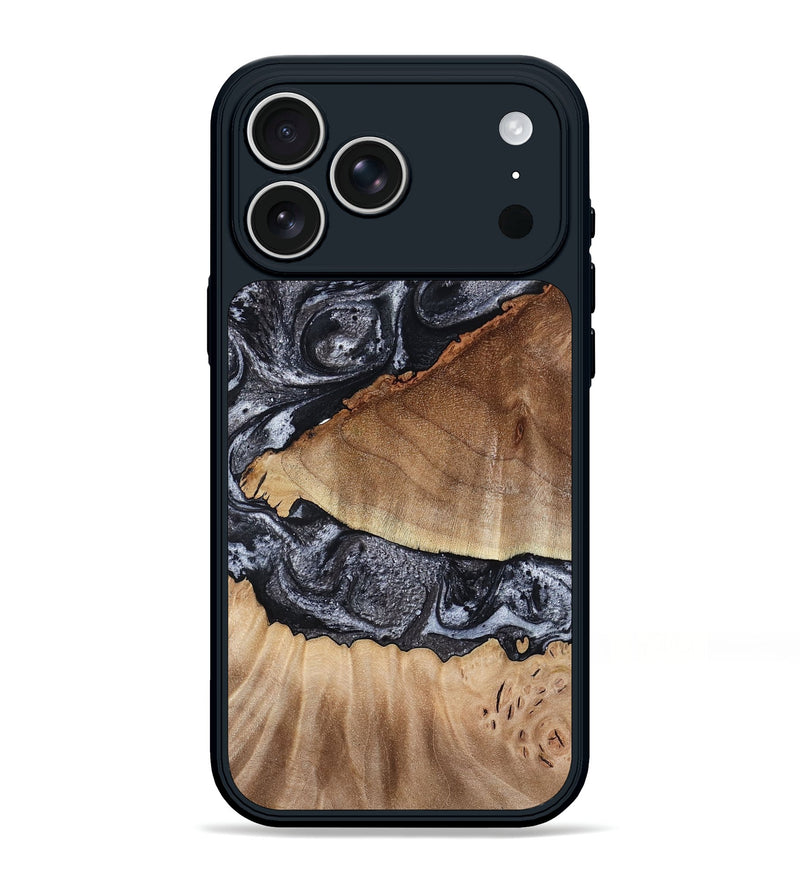 iPhone 17 Pro Max Wood Phone Case - Alta (Black & White, 791029)