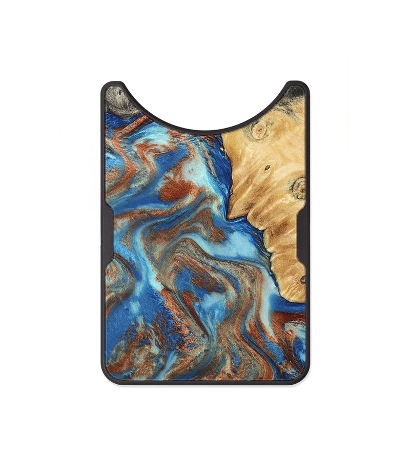 Alloy Wood Wallet - Jaycee (Teal & Gold, 791042)