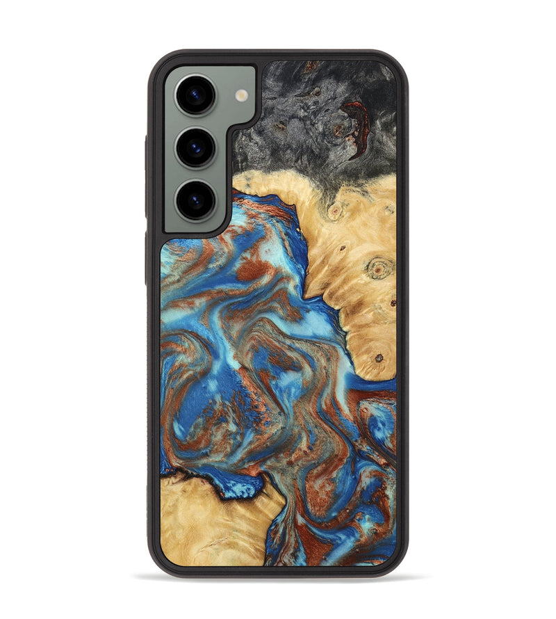 Galaxy S23 Plus Wood Phone Case - Jaycee (Teal & Gold, 791042)