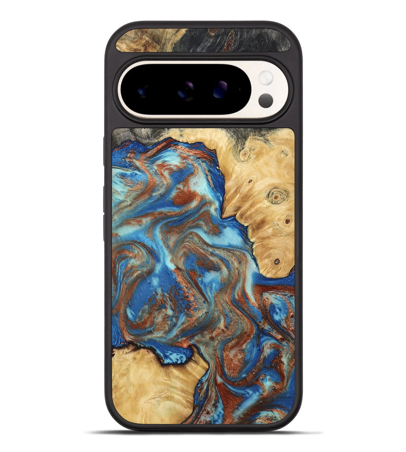 Pixel 9 Pro XL Wood Phone Case - Jaycee (Teal & Gold, 791042)