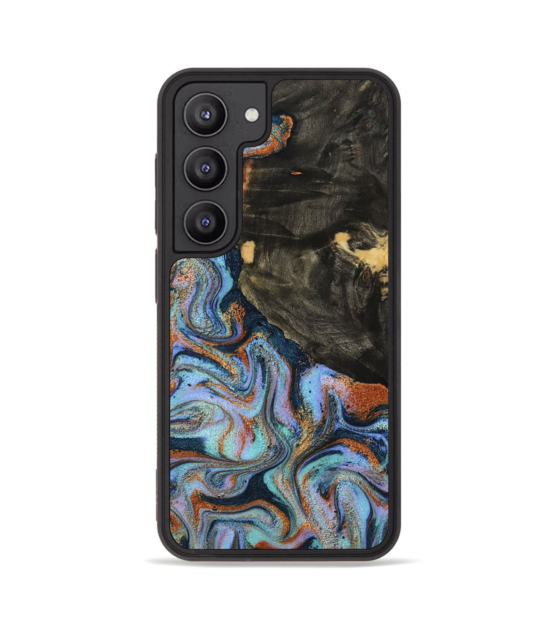 Galaxy S23 Wood Phone Case - Sonia (Teal & Gold, 791046)