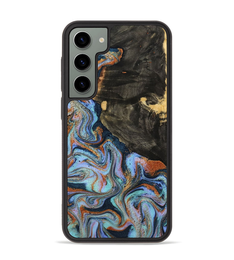 Galaxy S23 Plus Wood Phone Case - Sonia (Teal & Gold, 791046)