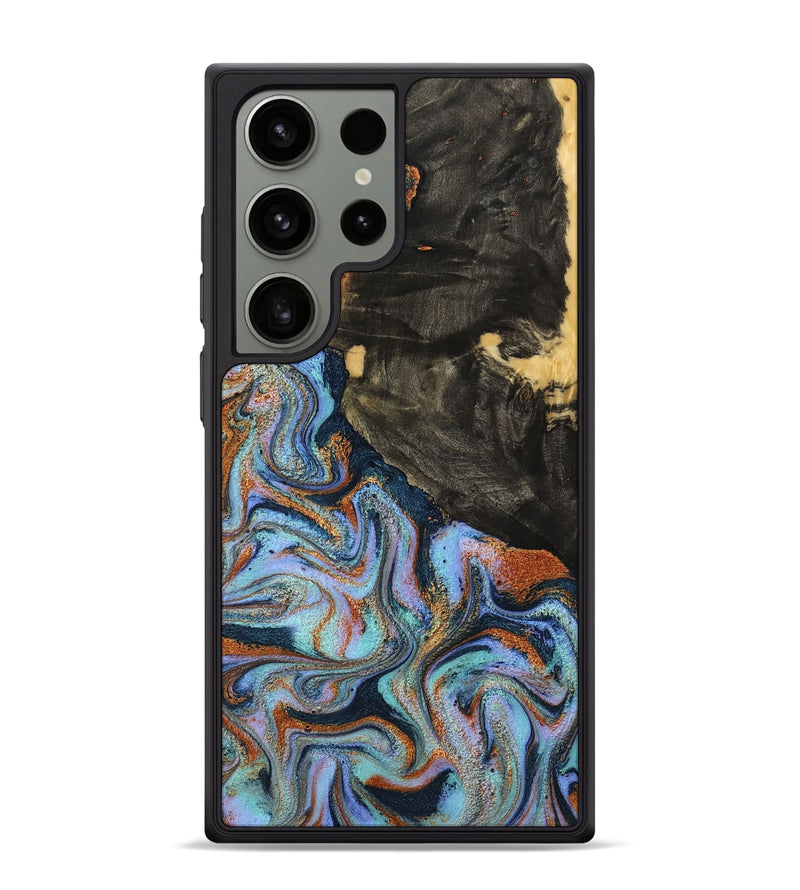 Galaxy S24 Ultra Wood Phone Case - Sonia (Teal & Gold, 791046)