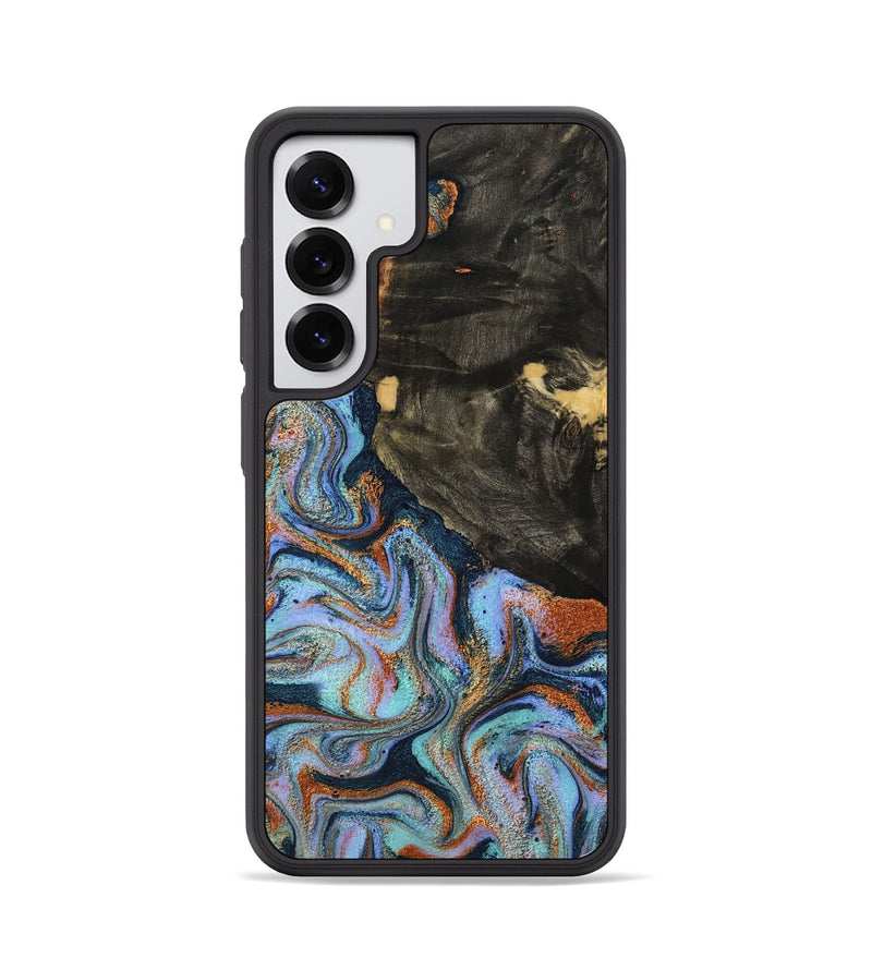 Galaxy S25 Wood Phone Case - Sonia (Teal & Gold, 791046)