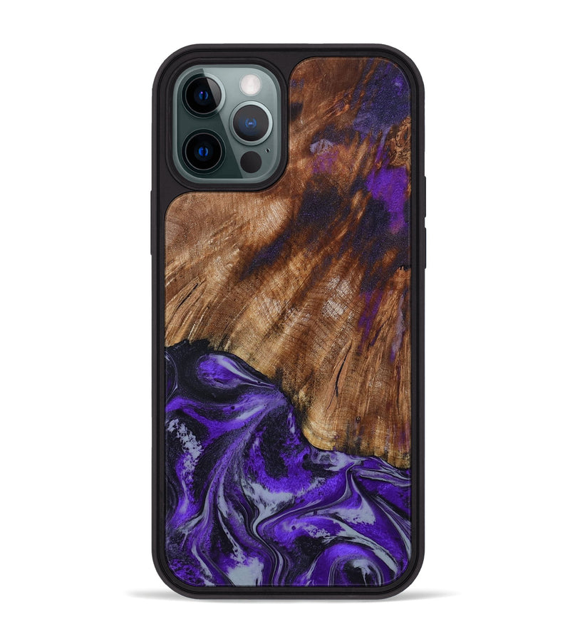 iPhone 12 Pro Max Wood Phone Case - Allan (Purple, 791048)
