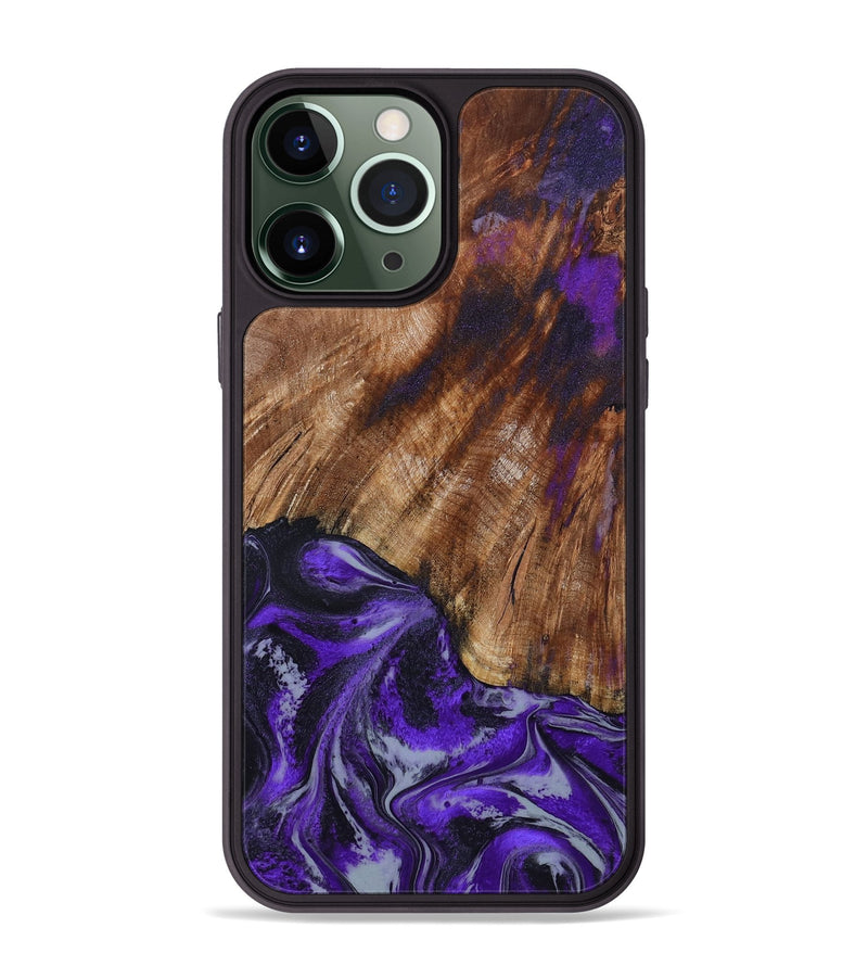 iPhone 13 Pro Max Wood Phone Case - Allan (Purple, 791048)
