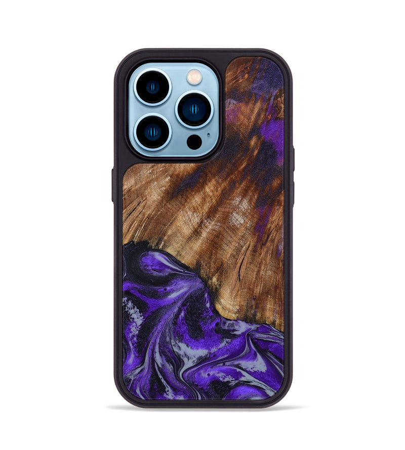 iPhone 14 Pro Wood Phone Case - Allan (Purple, 791048)