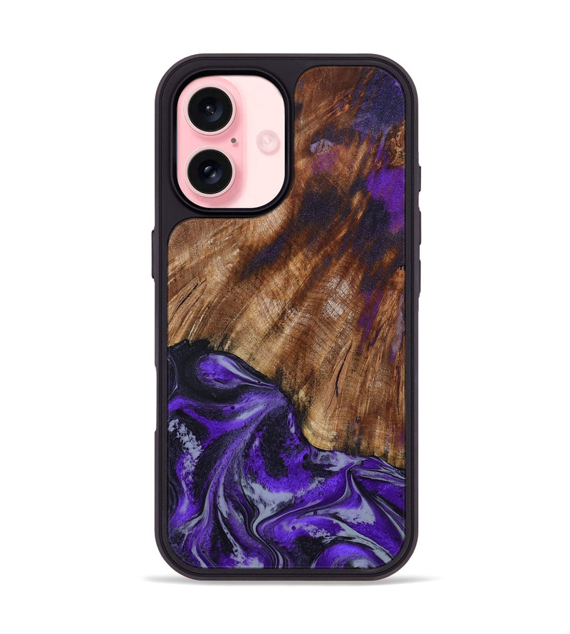 iPhone 16 Wood Phone Case - Allan (Purple, 791048)