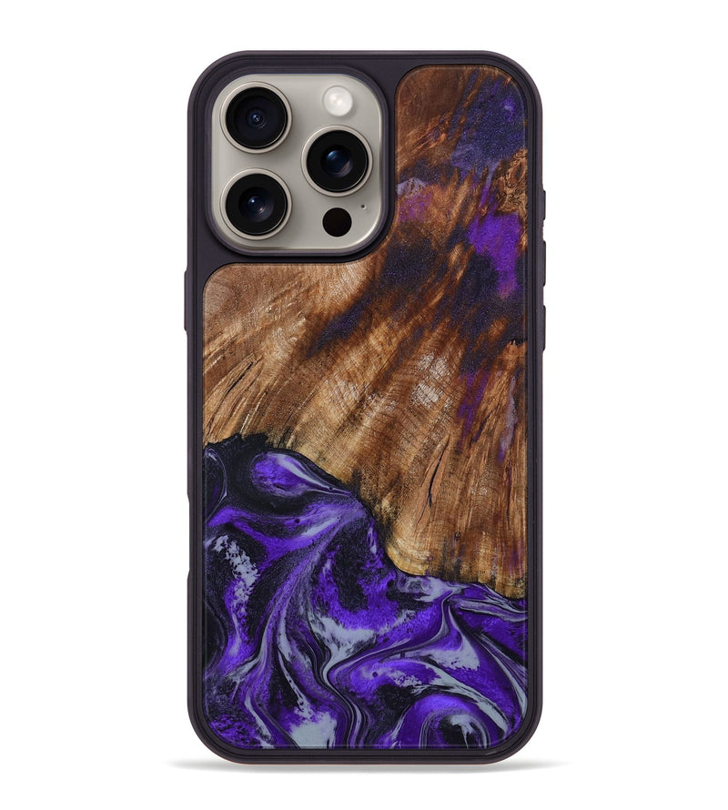 iPhone 16 Pro Max Wood Phone Case - Allan (Purple, 791048)