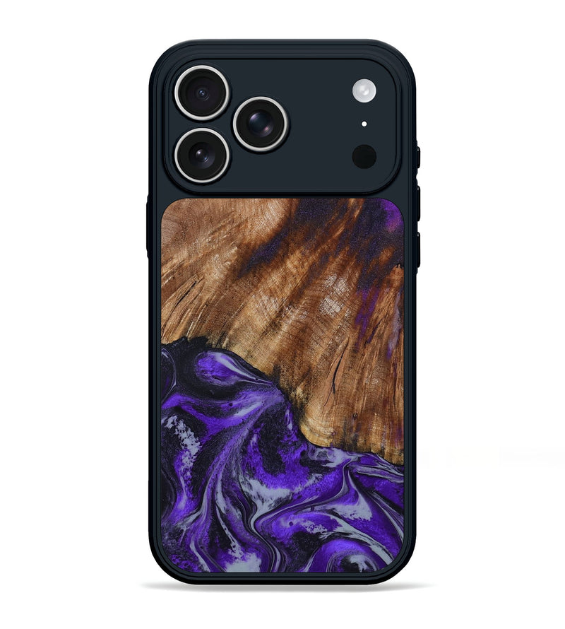 iPhone 17 Pro Max Wood Phone Case - Allan (Purple, 791048)