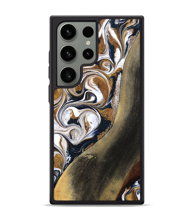 Galaxy S24 Ultra Wood Phone Case - Ruben (Teal & Gold, 791075)