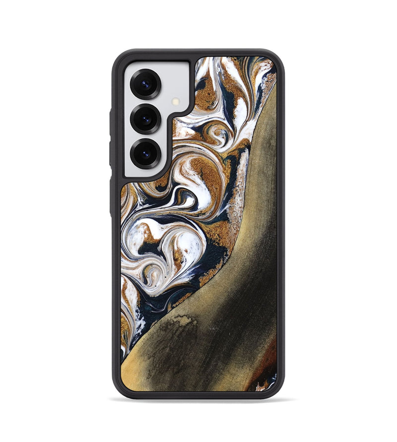 Galaxy S25 Wood Phone Case - Ruben (Teal & Gold, 791075)