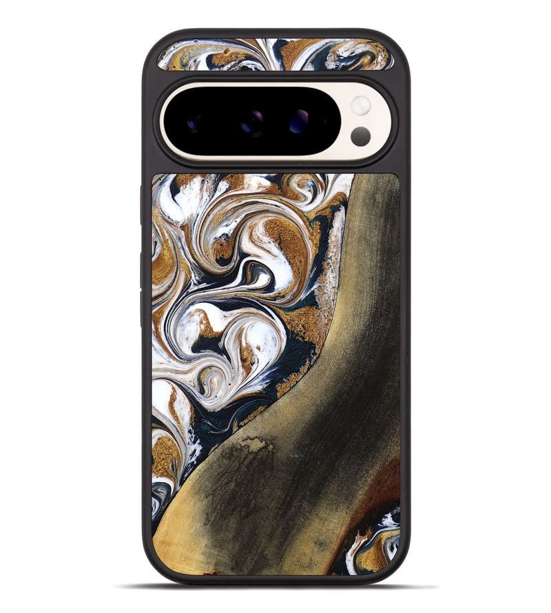 Pixel 9 Pro XL Wood Phone Case - Ruben (Teal & Gold, 791075)