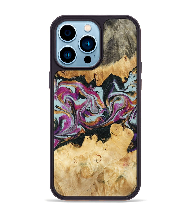 iPhone 14 Pro Max Wood Phone Case - Kai (Green, 791097)