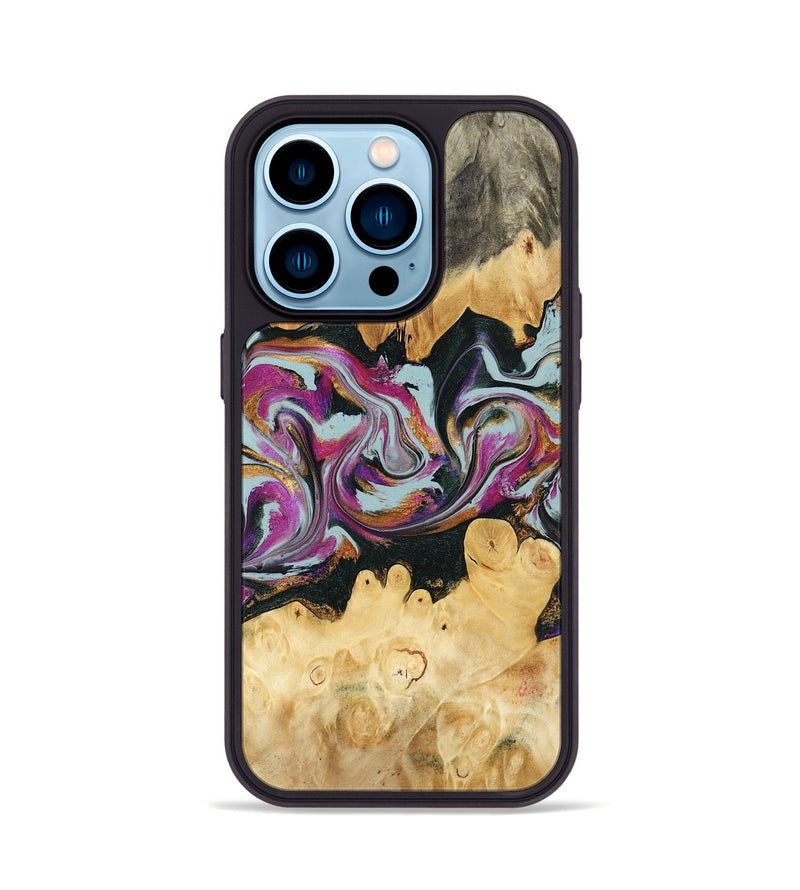 iPhone 14 Pro Wood Phone Case - Kai (Green, 791097)