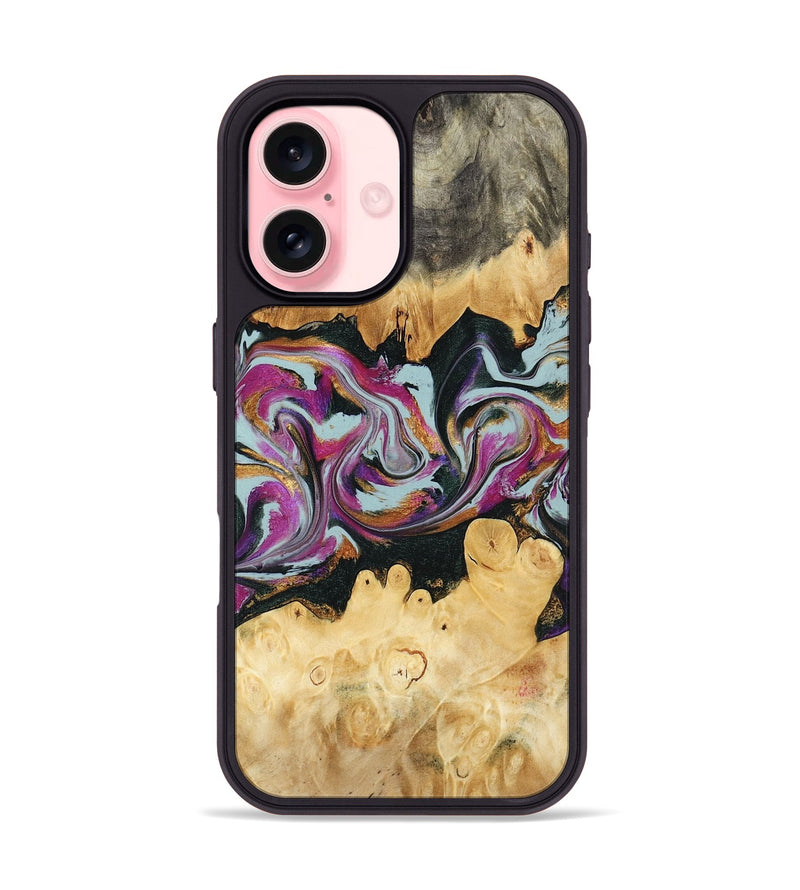 iPhone 16 Wood Phone Case - Kai (Green, 791097)