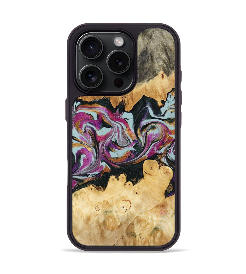 iPhone 16 Pro Wood Phone Case - Kai (Green, 791097)