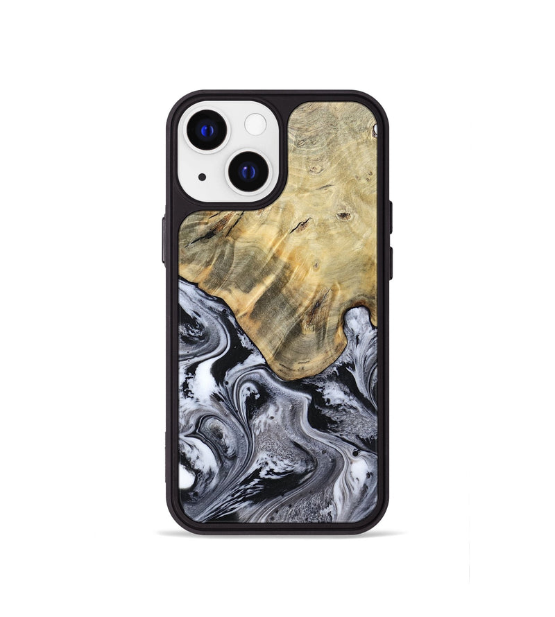 iPhone 13 mini Wood Phone Case - Lucca (Black & White, 791120)