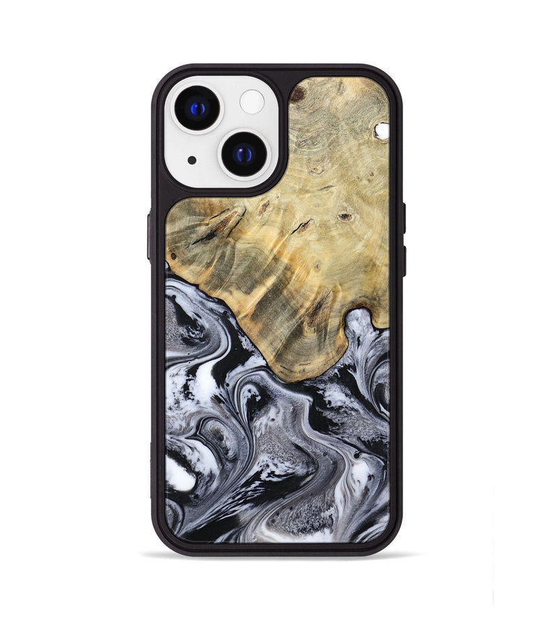 iPhone 13 Wood Phone Case - Lucca (Black & White, 791120)