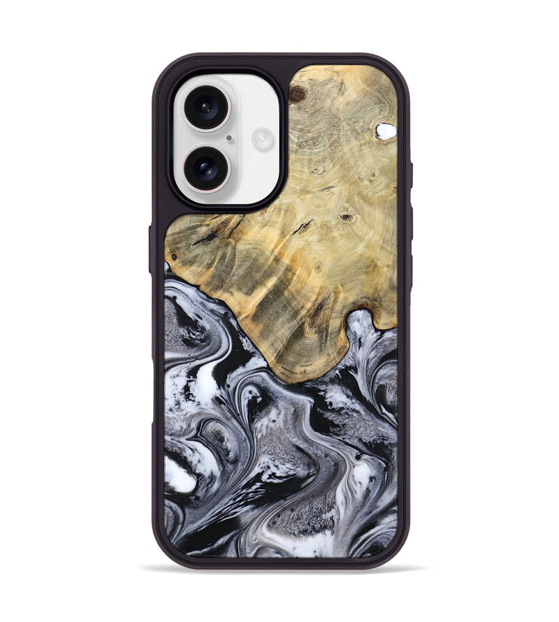iPhone 17 Wood Phone Case - Lucca (Black & White, 791120)