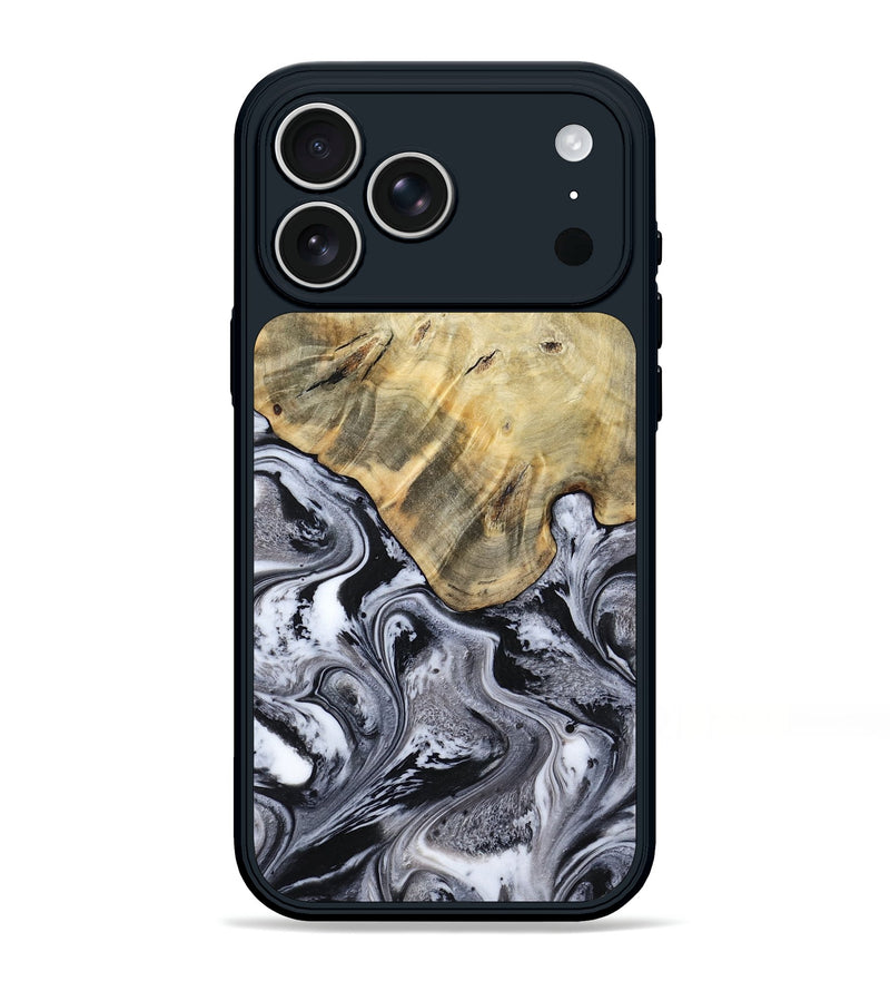iPhone 17 Pro Max Wood Phone Case - Lucca (Black & White, 791120)
