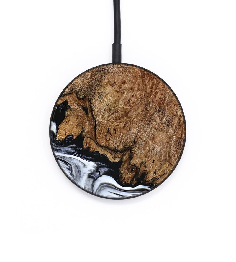 Circle Wood Wireless Charger - Debi (Black & White, 791124)