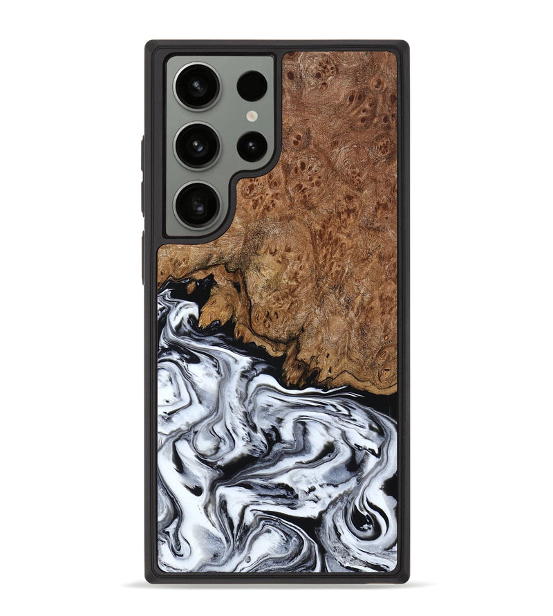 Galaxy S23 Ultra Wood Phone Case - Debi (Black & White, 791124)