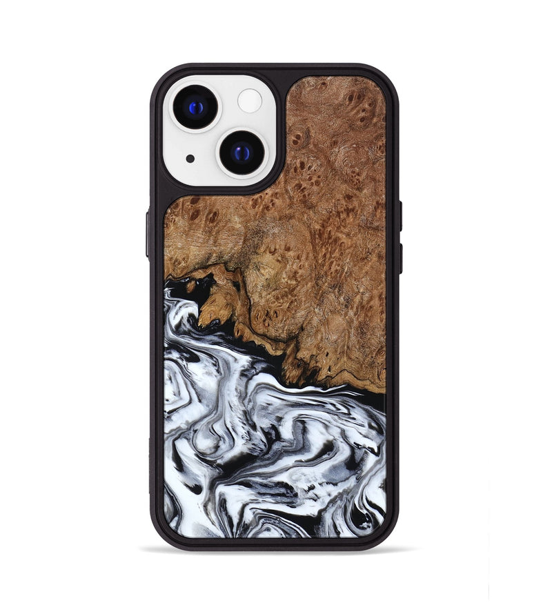 iPhone 13 Wood Phone Case - Debi (Black & White, 791124)