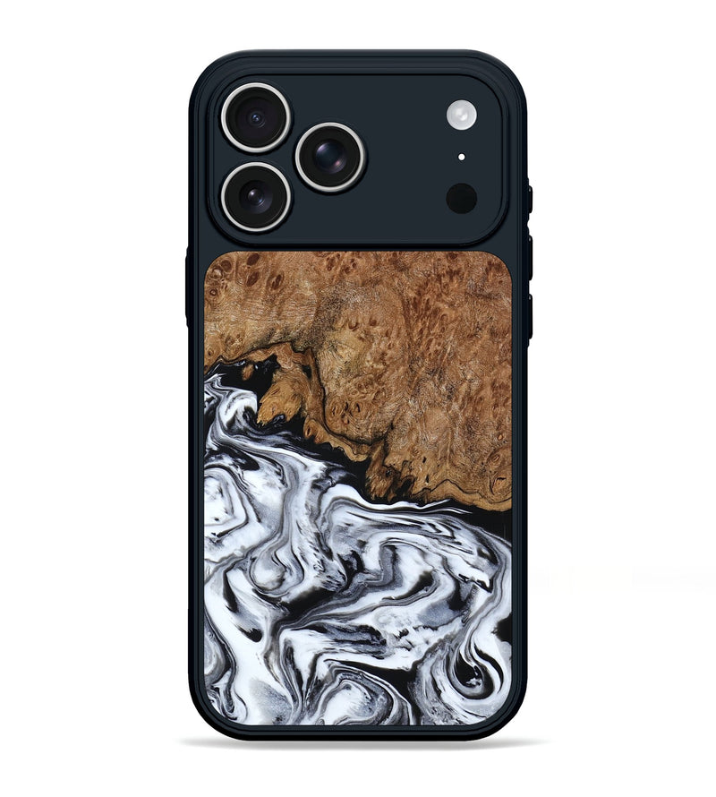 iPhone 17 Pro Max Wood Phone Case - Debi (Black & White, 791124)