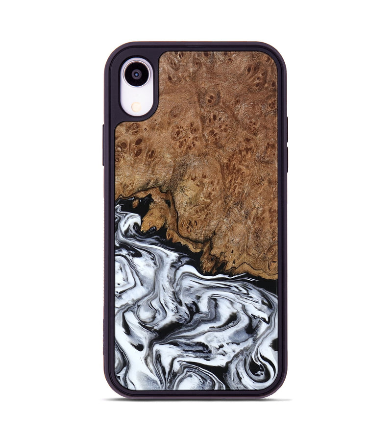 iPhone Xr Wood Phone Case - Debi (Black & White, 791124)