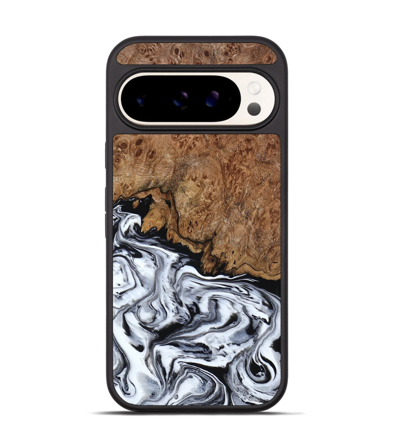 Pixel 9 Pro Wood Phone Case - Debi (Black & White, 791124)