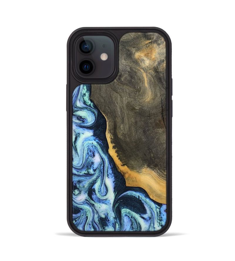 iPhone 12 Wood Phone Case - Sanaa (Blue, 791130)