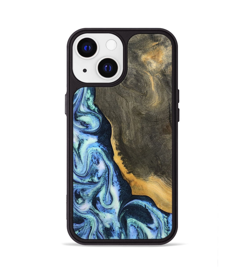 iPhone 13 Wood Phone Case - Sanaa (Blue, 791130)