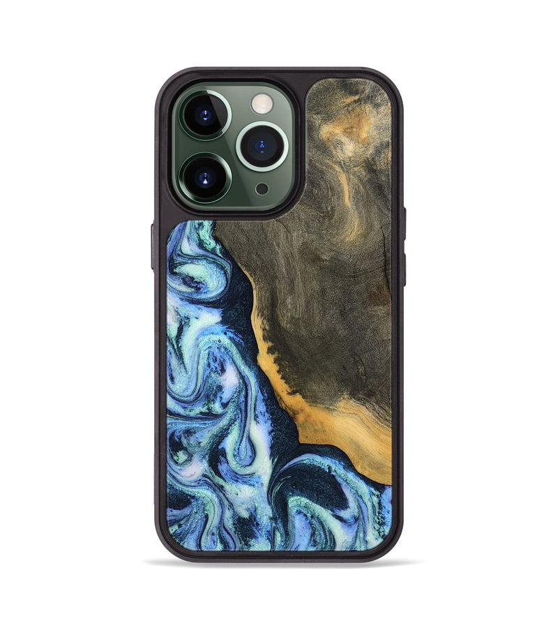 iPhone 13 Pro Wood Phone Case - Sanaa (Blue, 791130)