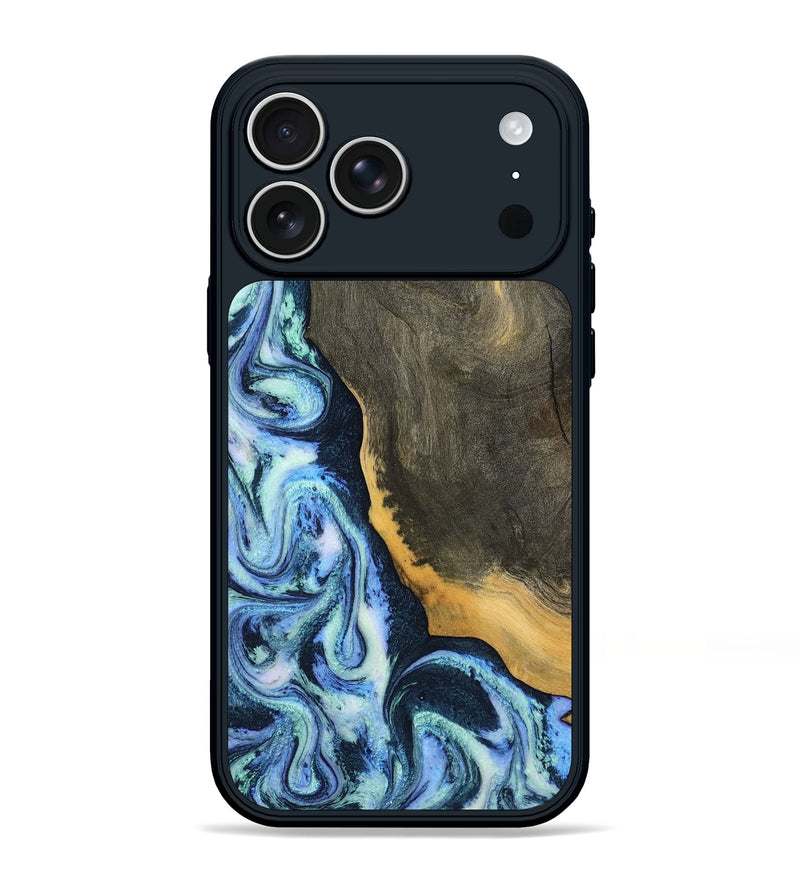 iPhone 17 Pro Max Wood Phone Case - Sanaa (Blue, 791130)