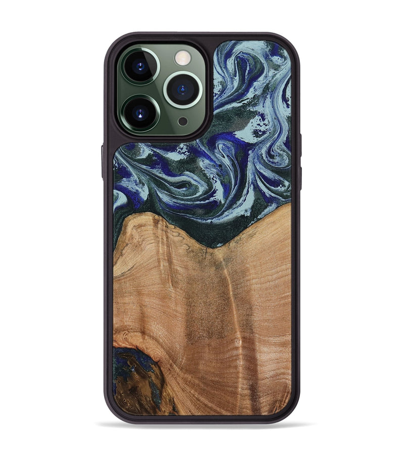 iPhone 13 Pro Max Wood Phone Case - Donte (Green, 791138)