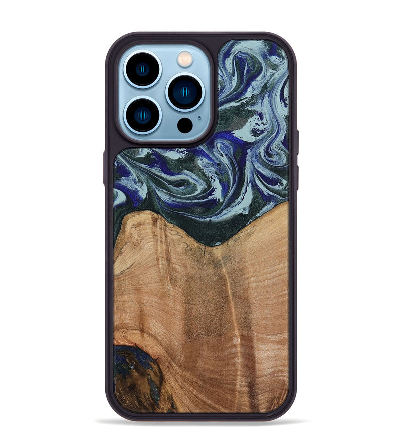 iPhone 14 Pro Max Wood Phone Case - Donte (Green, 791138)