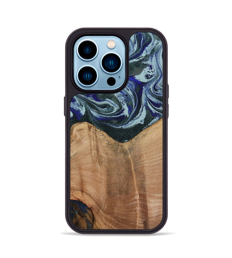 iPhone 14 Pro Wood Phone Case - Donte (Green, 791138)