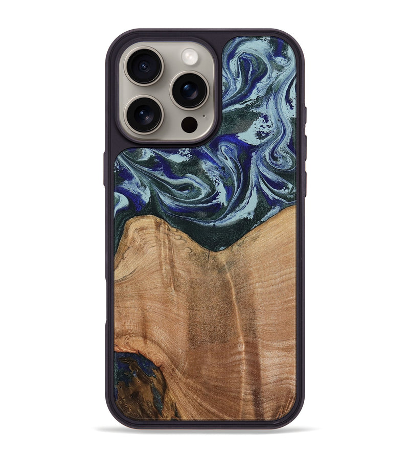 iPhone 16 Pro Max Wood Phone Case - Donte (Green, 791138)