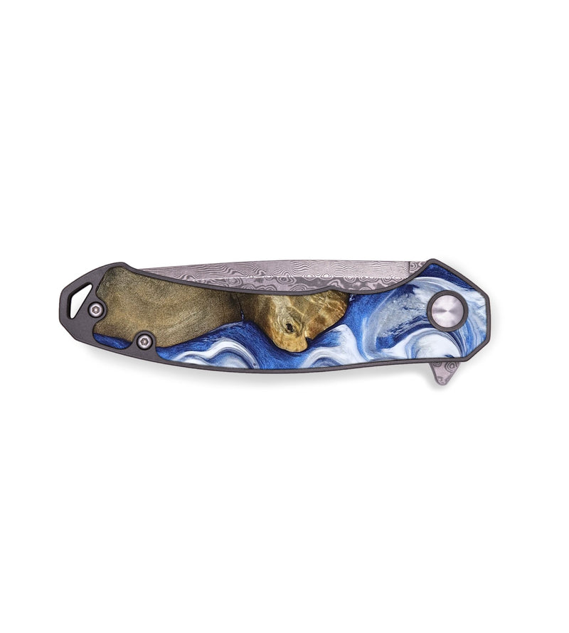 EDC Wood Pocket Knife - Raymond (Blue, 791165)