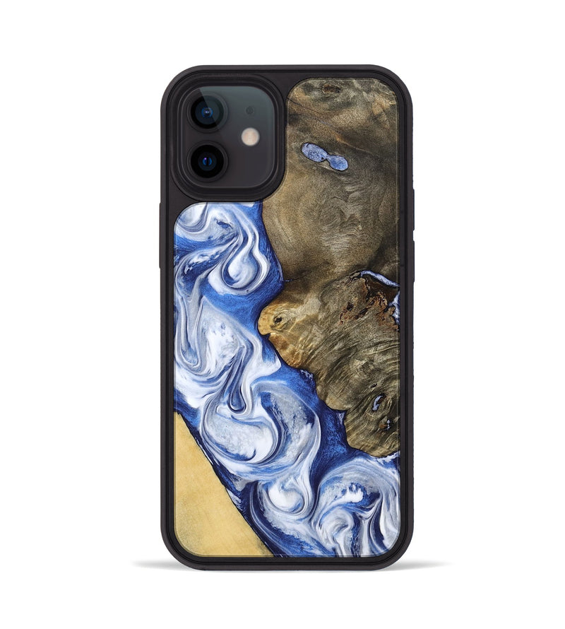 iPhone 12 Wood Phone Case - Raymond (Blue, 791165)