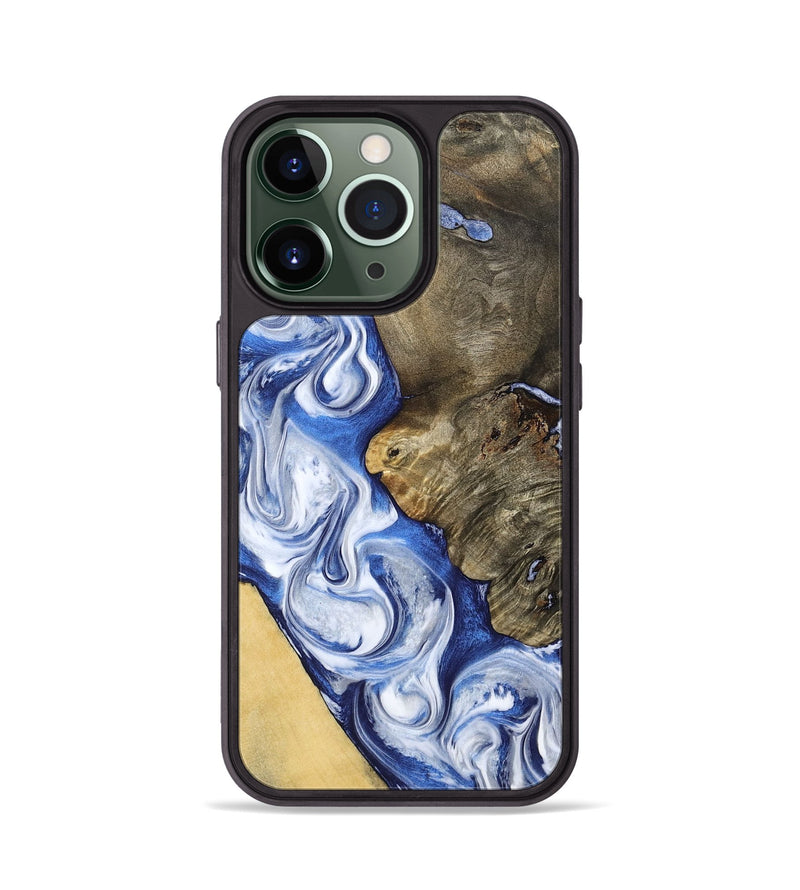 iPhone 13 Pro Wood Phone Case - Raymond (Blue, 791165)