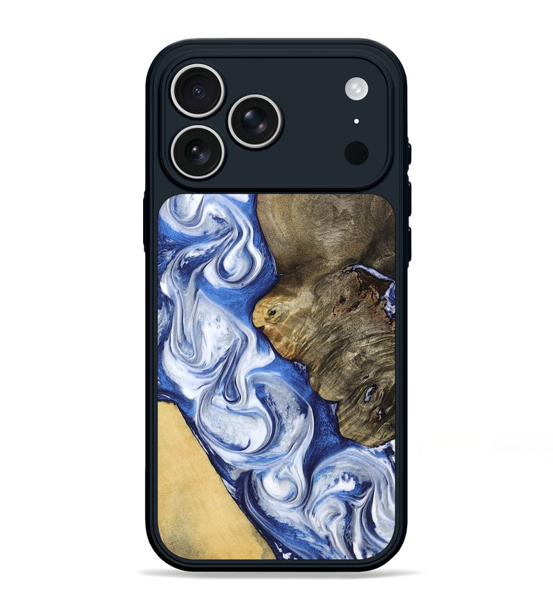 iPhone 17 Pro Max Wood Phone Case - Raymond (Blue, 791165)