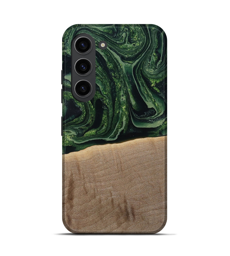 Galaxy S23 Wood Live Edge Phone Case - Malakai (Green, 791202)