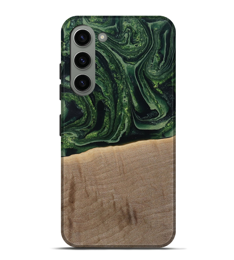 Galaxy S23 Plus Wood Live Edge Phone Case - Malakai (Green, 791202)