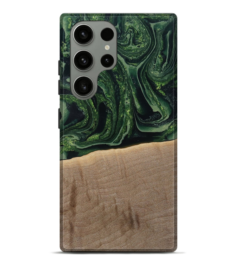 Galaxy S23 Ultra Wood Live Edge Phone Case - Malakai (Green, 791202)