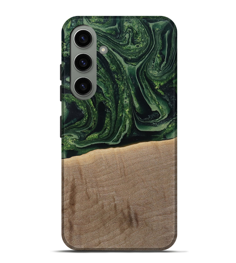 Galaxy S24 Plus Wood Live Edge Phone Case - Malakai (Green, 791202)